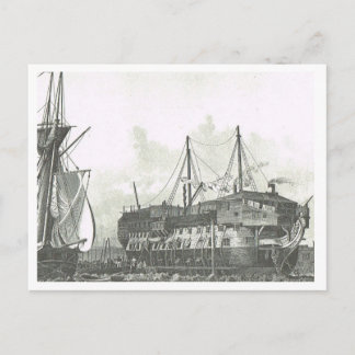 Schip gebruikt als pennenschil van 1800 briefkaart