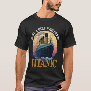 Schip gewoon een meisje dat van Titanic Boat Titan T-shirt