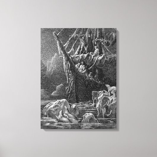 Schip in Antartica Canvas Afdruk (Voorkant)