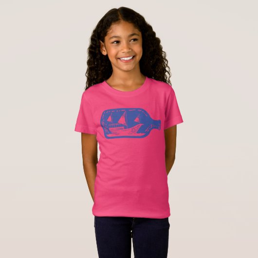 Schip in de fles t-shirt (Voorkant volledig)