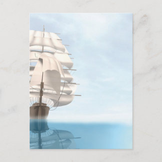 Schip in de oceaan briefkaart
