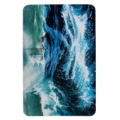 Schip in de zee in storm magneet (Verticaal)