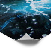 Schip in de zee in storm poster (Hoek)