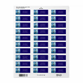 Schip in een fles drijvend op de oceaan etiket (Full Sheet)