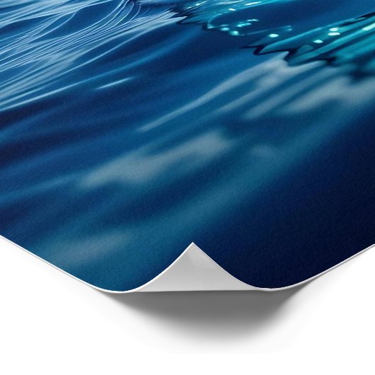 Schip in een fles drijvend op de oceaan poster (Hoek)