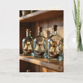 Schip in een fles Maritieme verjaardag voor broer Kaart (Voorkant)