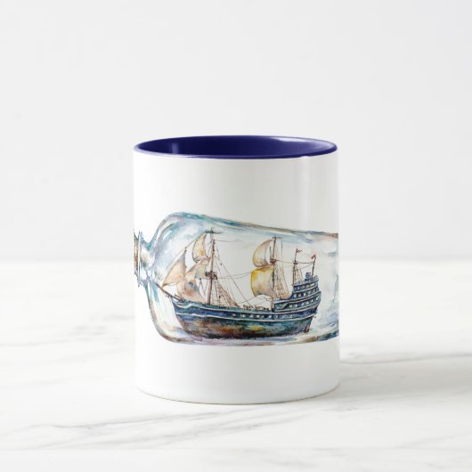 Schip in een Fles Mok (Midden)