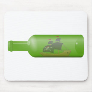 Schip in een fles muismat