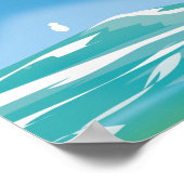 Schip in een fles op het zee poster (Hoek)