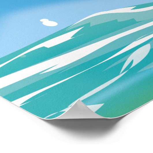 Schip in een fles op het zee poster (Hoek)