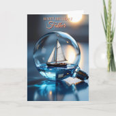 Schip in een Lightbulb Maritieme Verjaardag voor V Kaart (Voorkant)