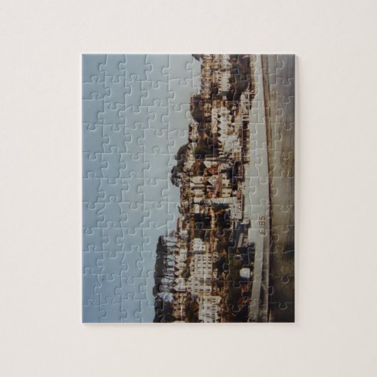 Schip in Fowey Harbour. Legpuzzel (Verticaal)