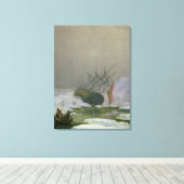 Schip in het Poolse Zee, 12 december 1798 Canvas Afdruk (Insitu (Houten vloer))