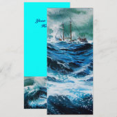 Schip in het Zee in Storm (Voorkant / Achterkant)
