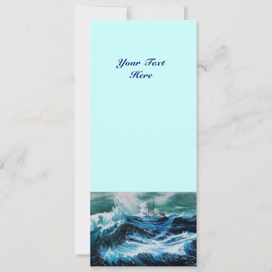 Schip in het Zee in Storm (Achterkant)