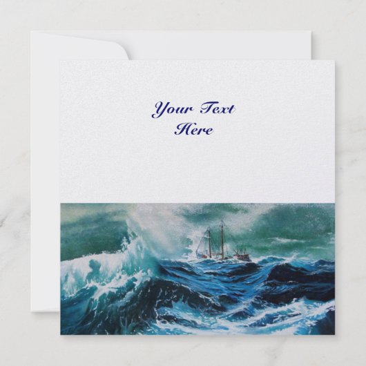 Schip in het Zee in Storm (Achterkant)