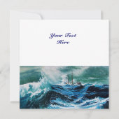 Schip in het Zee in Storm (Achterkant)