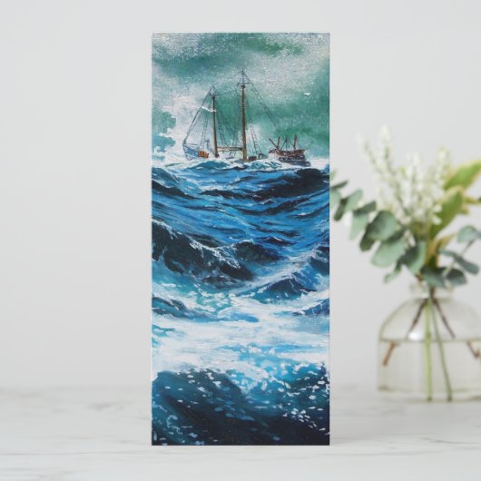 Schip in het Zee in Storm (Staand voorkant)