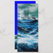 Schip in het Zee in Storm (Voorkant / Achterkant)