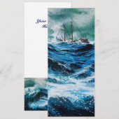 Schip in het Zee in Storm (Voorkant / Achterkant)