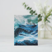 Schip in het Zee in Storm (Staand voorkant)