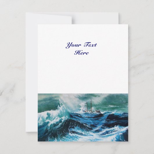 Schip in het Zee in Storm (Achterkant)