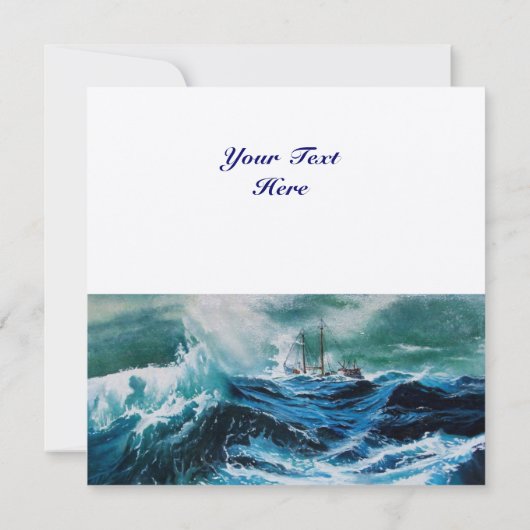 Schip in het Zee in Storm (Achterkant)