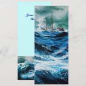 Schip in het Zee in Storm (Voorkant / Achterkant)