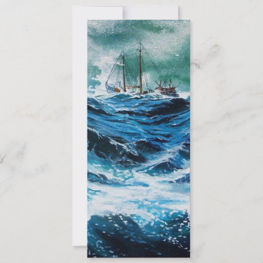 Schip in het Zee in Storm (Voorkant)