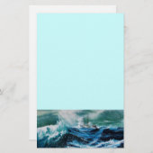 Schip in het Zee in Storm Briefpapier (Voorkant / Achterkant)