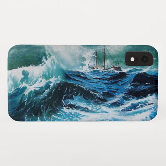 Schip in het Zee in Storm Case-Mate iPhone Case (Achterkant (horizontaal))