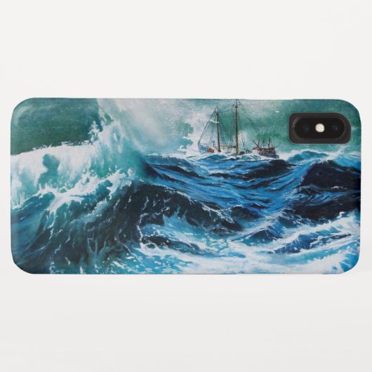 Schip in het Zee in Storm Case-Mate iPhone Case (Achterkant (horizontaal))
