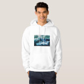 Schip in het Zee in Storm Hoodie (Voorkant volledig)