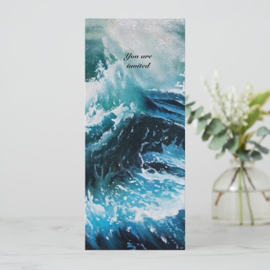 Schip in het Zee in Storm Kaart (Staand voorkant)