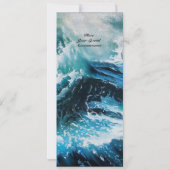 Schip in het Zee in Storm Kaart (Achterkant)