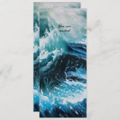 Schip in het Zee in Storm Kaart (Voorkant / Achterkant)