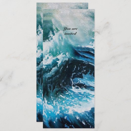 Schip in het Zee in Storm Kaart (Voorkant / Achterkant)