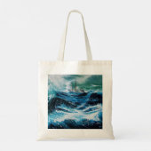 Schip in het Zee in Storm, Nautical Tote Bag (Achterkant)