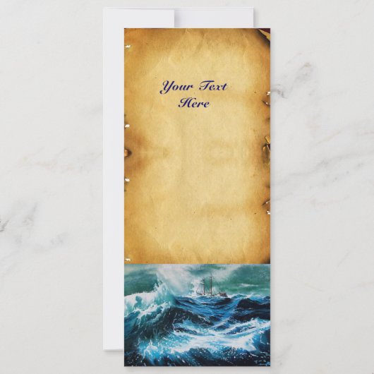 Schip in het Zee in Storm, perkament (Achterkant)