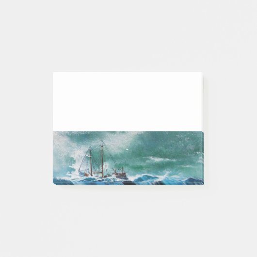 Schip in het Zee in Storm Post-it® Notes (Voorkant)