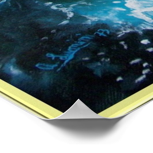 Schip in het Zee in Storm Poster (Hoek)