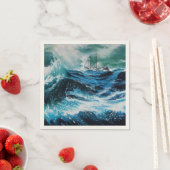 Schip in het Zee in Storm Servet (Insitu)