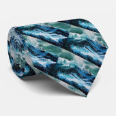 Schip in het Zee in Storm Stropdas (Opgerold)