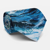 Schip in het Zee in Storm Stropdas (Opgerold)