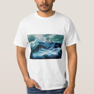 Schip in het Zee in Storm T-shirt