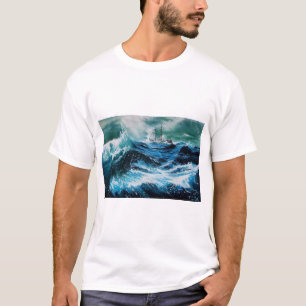 Schip in het Zee in Storm T-shirt