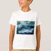 Schip in het Zee in Storm T-shirt (Voorkant)