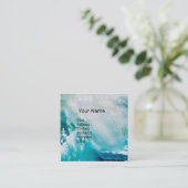 Schip in het Zee in Storm Vierkante Visitekaartje (Staand voorkant)