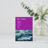 Schip in het Zee in Storm Visitekaartje (Staand voorkant)