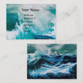 Schip in het Zee in Storm Visitekaartje (Voorkant / Achterkant)